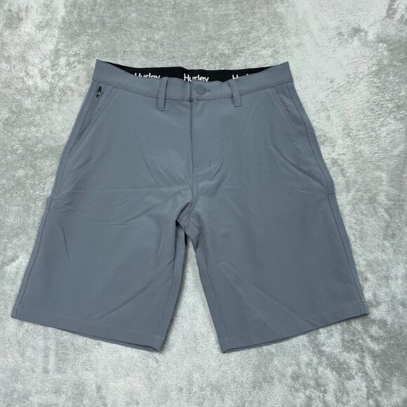 Hurley Mens Gray Lightweight Hybrid Chino Shorts Size 30 Casual Blend a0419 - Picture 1 of 6